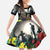 Kangaroo-Kiwi Soldier ANZAC Personalised Family Matching Short Sleeve Bodycon Dress and Hawaiian Shirt Golden Wattle Poppy Flowers
