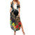 Kangaroo-Kiwi Soldier ANZAC Personalised Family Matching Summer Maxi Dress and Hawaiian Shirt Golden Wattle Poppy Flowers