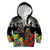 Kangaroo-Kiwi Soldier ANZAC Personalised Kid Hoodie Golden Wattle Poppy Flowers