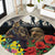Kangaroo-Kiwi Soldier ANZAC Personalised Round Carpet Golden Wattle Poppy Flowers