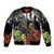 Kangaroo-Kiwi Soldier ANZAC Personalised Sleeve Zip Bomber Jacket Golden Wattle Poppy Flowers