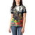 Kangaroo-Kiwi Soldier ANZAC Personalised Women Polo Shirt Golden Wattle Poppy Flowers