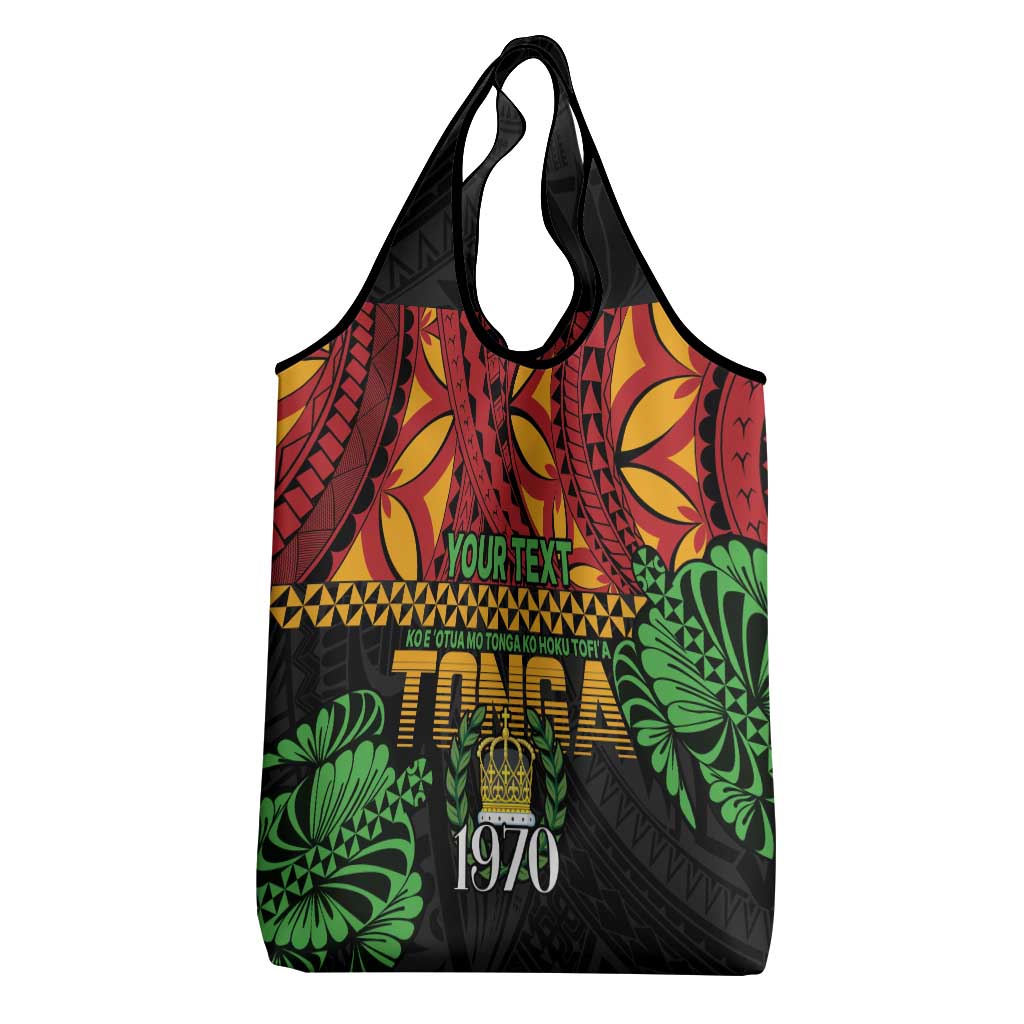 Personalised Tonga Emancipation Day Grocery Bag Puleanga Fakatui O Since 1970