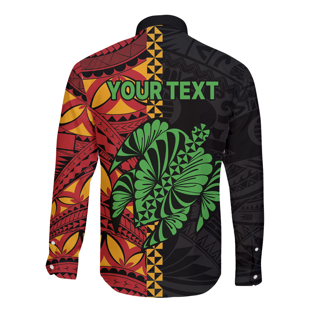 Personalised Tonga Emancipation Day Long Sleeve Button Shirt Puleanga Fakatui O Since 1970