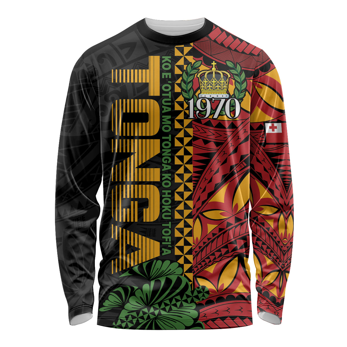 Personalised Tonga Emancipation Day Long Sleeve Shirt Puleanga Fakatui O Since 1970 LT9 Unisex Red - Polynesian Pride