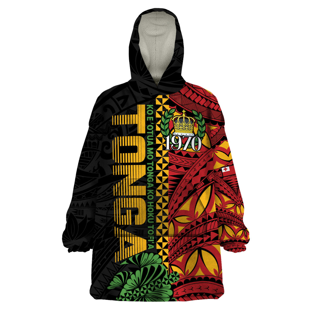 Personalised Tonga Emancipation Day Wearable Blanket Hoodie Puleanga Fakatui O Since 1970