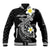 Aloha Hammerhead Shark Baseball Jacket Black Hawaiian Kakau Tribal Tattoo