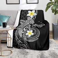 Aloha Hammerhead Shark Blanket Black Hawaiian Kakau Tribal Tattoo LT9 - Polynesian Pride