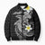 Aloha Hammerhead Shark Bomber Puffer Jacket Black Hawaiian Kakau Tribal Tattoo - Polynesian Pride