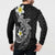 Aloha Hammerhead Shark Button Sweatshirt Black Hawaiian Kakau Tribal Tattoo