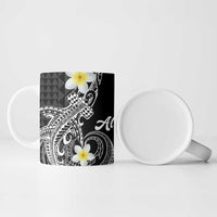 Aloha Hammerhead Shark Ceramic Mug Black Hawaiian Kakau Tribal Tattoo - Polynesian Pride