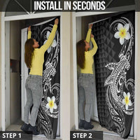 Aloha Hammerhead Shark Door Cover Black Hawaiian Kakau Tribal Tattoo - Polynesian Pride