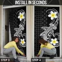 Aloha Hammerhead Shark Door Cover Black Hawaiian Kakau Tribal Tattoo - Polynesian Pride