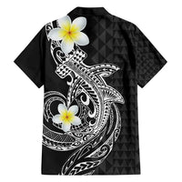 Aloha Hammerhead Shark Hawaiian Shirt Black Hawaiian Kakau Tribal Tattoo
