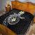 Aloha Hammerhead Shark Quilt Black Hawaiian Kakau Tribal Tattoo
