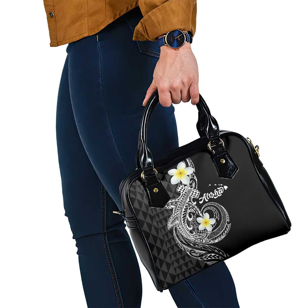 Aloha Hammerhead Shark Shoulder Handbag Black Hawaiian Kakau Tribal Tattoo LT9 - Polynesian Pride