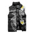 Aloha Hammerhead Shark Sleeveless Puffer Jacket Black Hawaiian Kakau Tribal Tattoo - Polynesian Pride