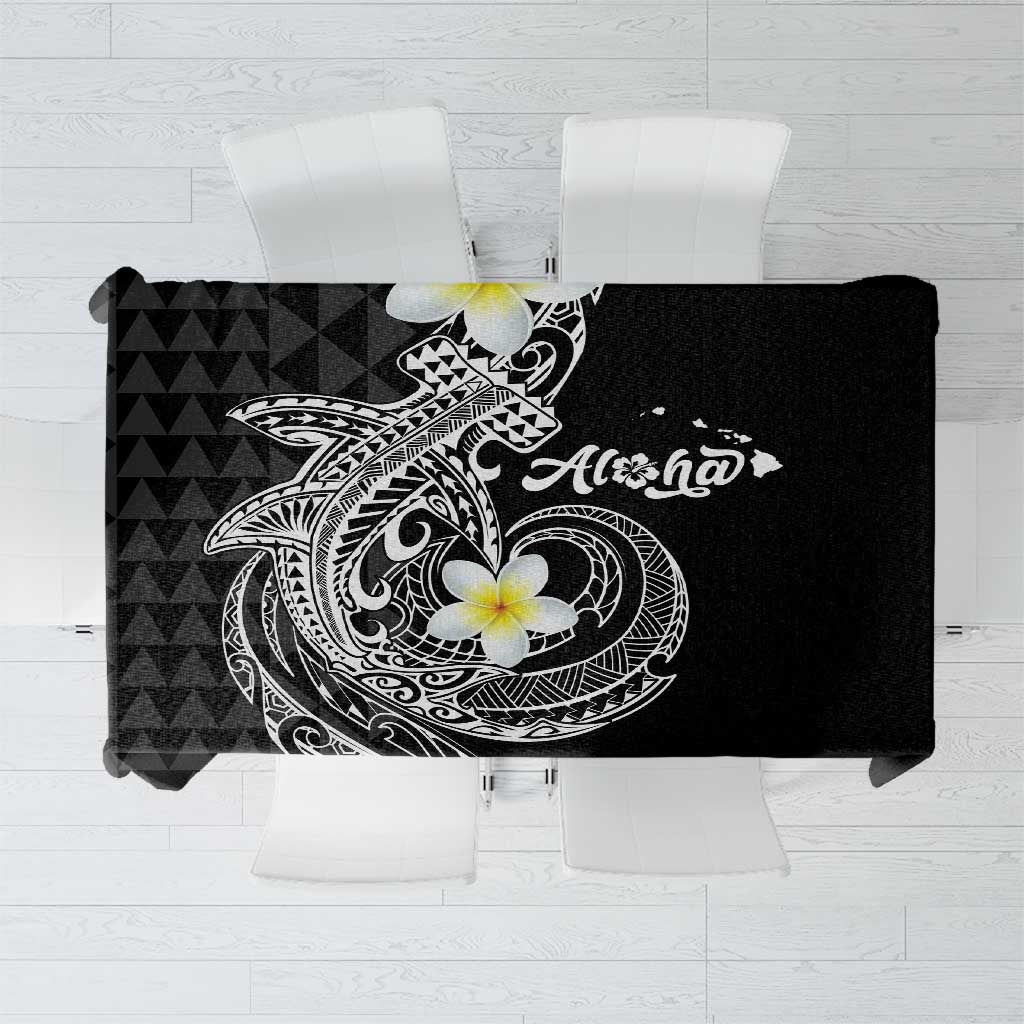 Aloha Hammerhead Shark Tablecloth Black Hawaiian Kakau Tribal Tattoo LT9 Black - Polynesian Pride