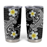 Aloha Hammerhead Shark Tumbler Cup Black Hawaiian Kakau Tribal Tattoo