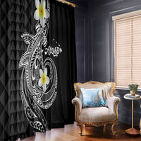 Aloha Hammerhead Shark Window Curtain Black Hawaiian Kakau Tribal Tattoo