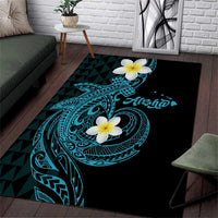 Aloha Hammerhead Shark Area Rug Calypso Hawaiian Kakau Tribal Tattoo