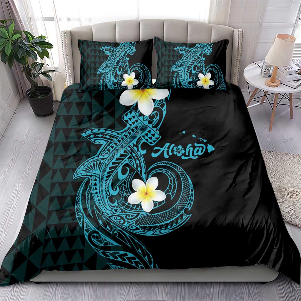 Aloha Hammerhead Shark Bedding Set Calypso Hawaiian Kakau Tribal Tattoo LT9 - Polynesian Pride