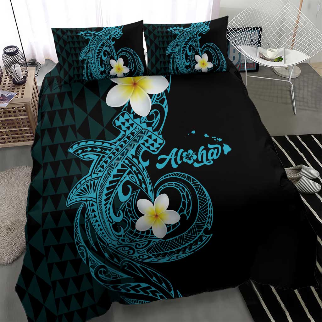 Aloha Hammerhead Shark Bedding Set Calypso Hawaiian Kakau Tribal Tattoo LT9 - Polynesian Pride
