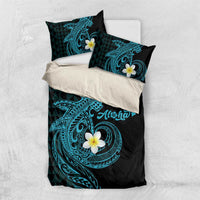 Aloha Hammerhead Shark Bedding Set Calypso Hawaiian Kakau Tribal Tattoo LT9 US Twin 172cm x 218cm Blue - Polynesian Pride
