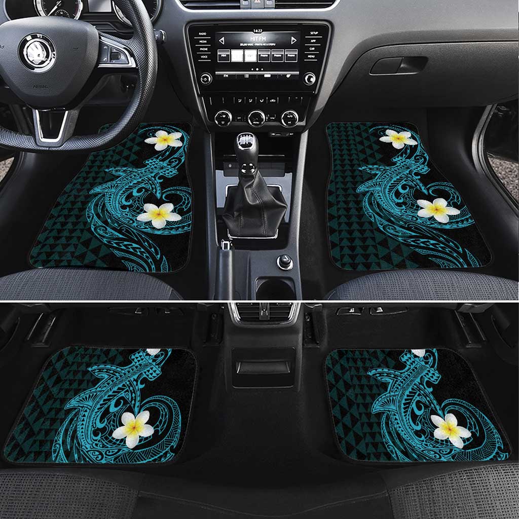 Aloha Hammerhead Shark Car Mats Calypso Hawaiian Kakau Tribal Tattoo
