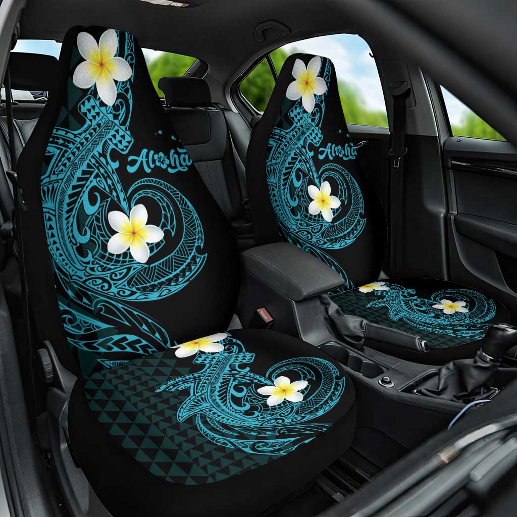 Aloha Hammerhead Shark Car Seat Cover Calypso Hawaiian Kakau Tribal Tattoo