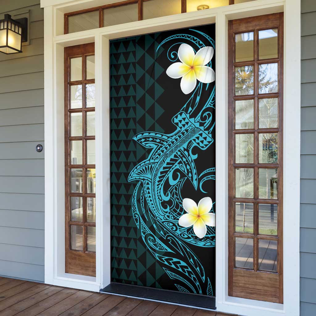Aloha Hammerhead Shark Door Cover Calypso Hawaiian Kakau Tribal Tattoo - Polynesian Pride