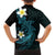 Aloha Hammerhead Shark Family Matching Long Sleeve Bodycon Dress and Hawaiian Shirt Calypso Hawaiian Kakau Tribal Tattoo