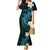 Aloha Hammerhead Shark Family Matching Mermaid Dress and Hawaiian Shirt Calypso Hawaiian Kakau Tribal Tattoo