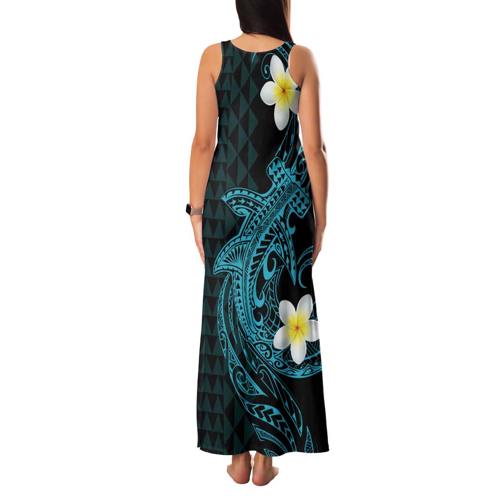 Aloha Hammerhead Shark Family Matching Tank Maxi Dress and Hawaiian Shirt Calypso Hawaiian Kakau Tribal Tattoo