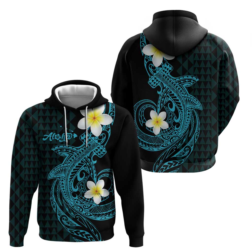 Aloha Hammerhead Shark Hoodie Calypso Hawaiian Kakau Tribal Tattoo
