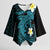 Aloha Hammerhead Shark Kimono Sleeve Blouse Calypso Hawaiian Kakau Tribal Tattoo - Polynesian Pride
