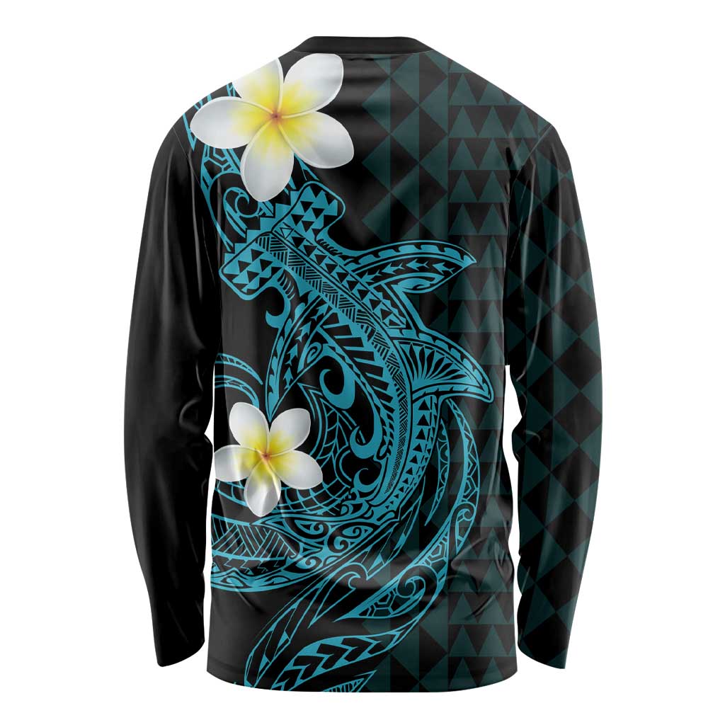 Aloha Hammerhead Shark Long Sleeve Shirt Calypso Hawaiian Kakau Tribal Tattoo