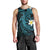 Aloha Hammerhead Shark Men Tank Top Calypso Hawaiian Kakau Tribal Tattoo