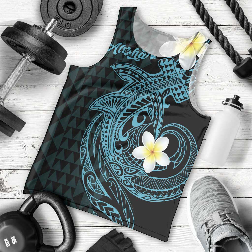 Aloha Hammerhead Shark Men Tank Top Calypso Hawaiian Kakau Tribal Tattoo