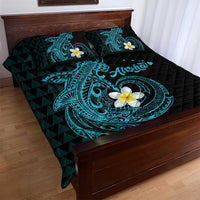 Aloha Hammerhead Shark Quilt Bed Set Calypso Hawaiian Kakau Tribal Tattoo