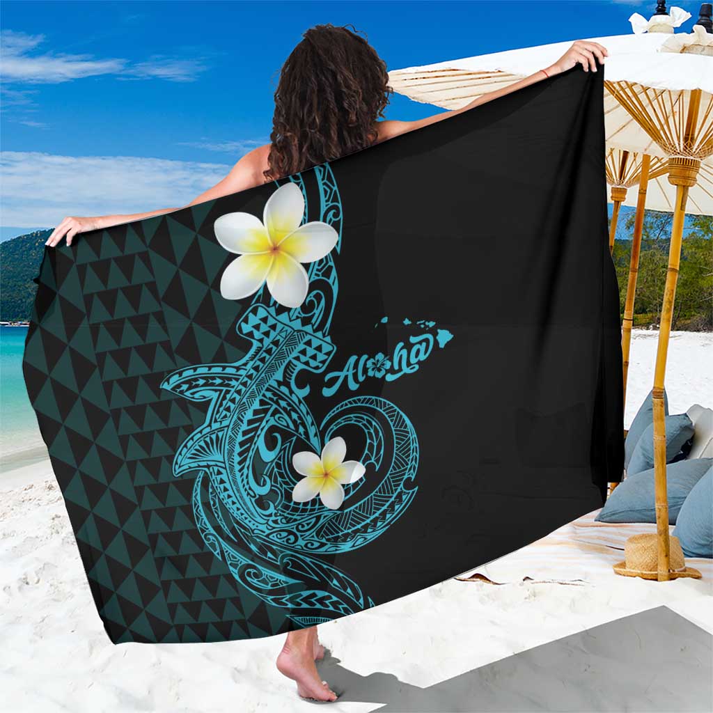Aloha Hammerhead Shark Sarong Calypso Hawaiian Kakau Tribal Tattoo LT9 One Size 44 x 66 inches Blue - Polynesian Pride