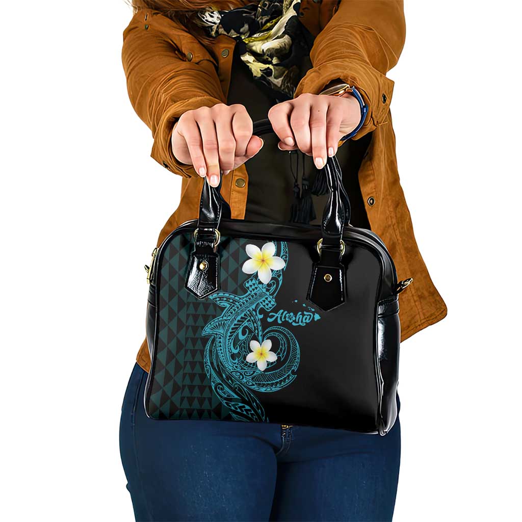 Aloha Hammerhead Shark Shoulder Handbag Calypso Hawaiian Kakau Tribal Tattoo LT9 One Size Blue - Polynesian Pride