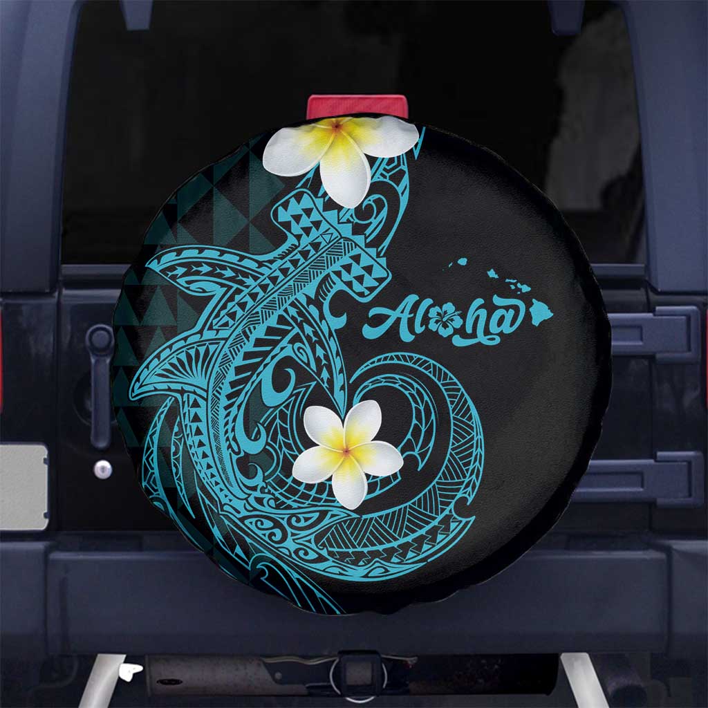 Aloha Hammerhead Shark Spare Tire Cover Calypso Hawaiian Kakau Tribal Tattoo