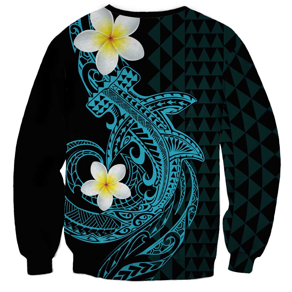 Aloha Hammerhead Shark Sweatshirt Calypso Hawaiian Kakau Tribal Tattoo