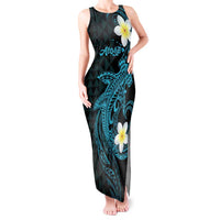Aloha Hammerhead Shark Tank Maxi Dress Calypso Hawaiian Kakau Tribal Tattoo
