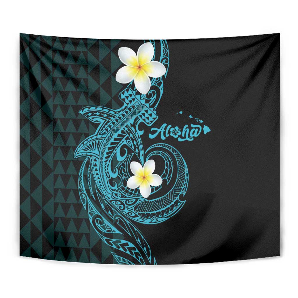Aloha Hammerhead Shark Tapestry Calypso Hawaiian Kakau Tribal Tattoo