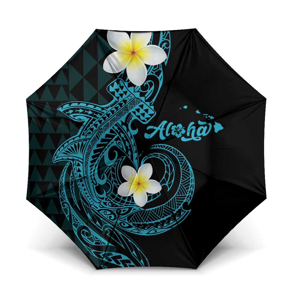 Aloha Hammerhead Shark Umbrella Calypso Hawaiian Kakau Tribal Tattoo - Polynesian Pride