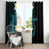 Aloha Hammerhead Shark Window Curtain Calypso Hawaiian Kakau Tribal Tattoo