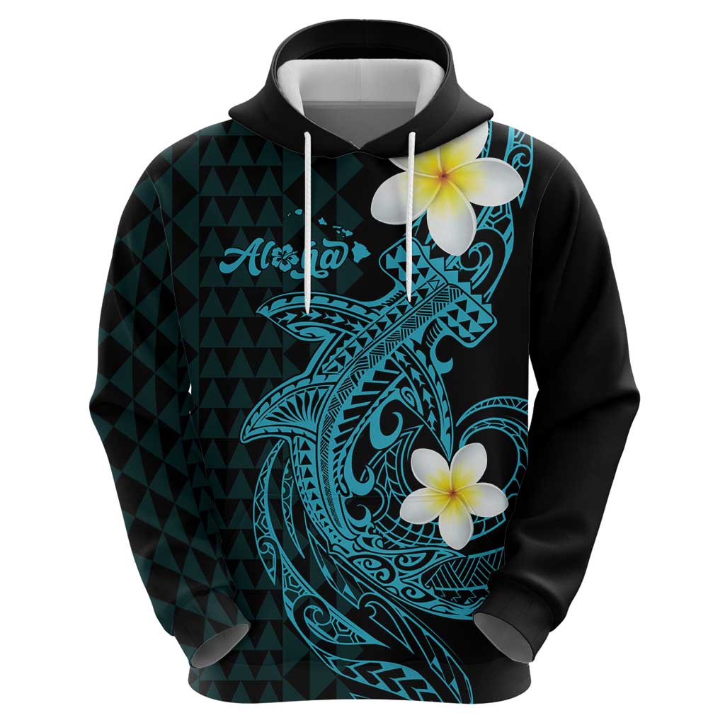 Aloha Hammerhead Shark Zip Hoodie Calypso Hawaiian Kakau Tribal Tattoo