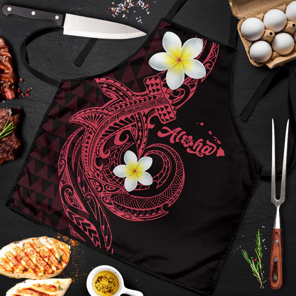 Aloha Hammerhead Shark Apron Feverish Pink Hawaiian Kakau Tribal Tattoo - Polynesian Pride